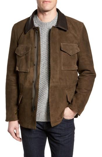 Men's Schott Nyc Suede M-51 Field Coat