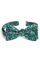 Men's The Tie Bar Free Fall Floral Silk Bow Tie, Size - Green
