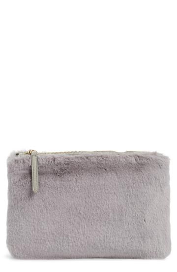 Jules Kae Jen Faux Fur Pouch - Purple