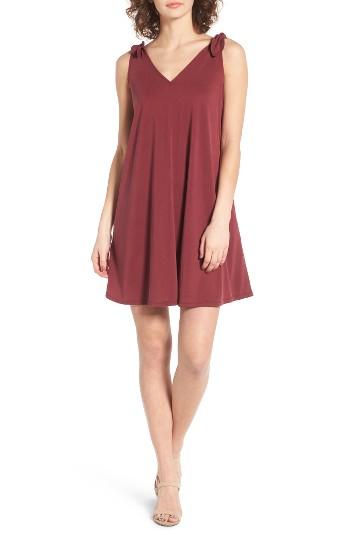 Women's Soprano Shoulder Tie Dress - Burgundy
