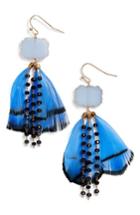 Women's Serefina Feather & Bead Drop Earrings