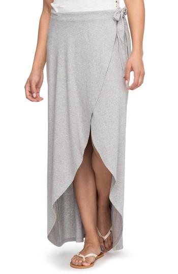 Women's Roxy Everlasting Afternoon Long Wrap Skirt - Grey