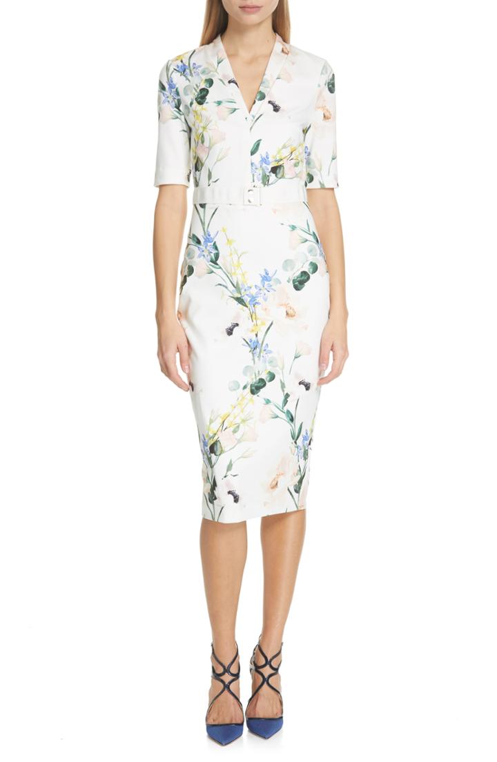 Women's Ted Baker London Lylli Elegance Pencil Dress - White