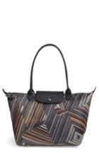 Longchamp Op Art Nylon Tote - Beige