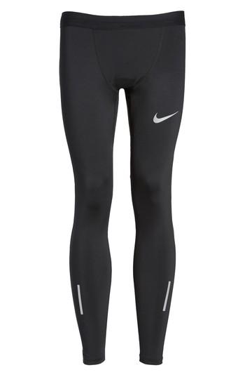 Men's Nike Power Tech Running Tights - Black