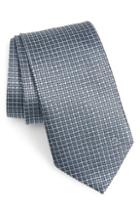 Men's Salvatore Ferragamo Geometric Jacquard Silk Tie, Size - Blue