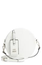 Steve Madden Pebbled Faux Leather Canteen Bag - White
