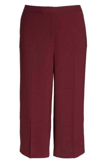 Women's Halogen Wide Leg Crop Pants (similar To 18w) - Burgundy