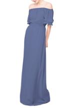 Women's Ceremony By Joanna August 'maggie' Off The Shoulder Chiffon Gown