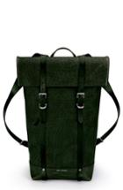 Men's Ezra Arthur Keystone Nickel Detail Leather Rucksack - Green