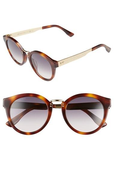 Women's Jimmy Choo 'pepys' 50mm Retro Sunglasses - Havana