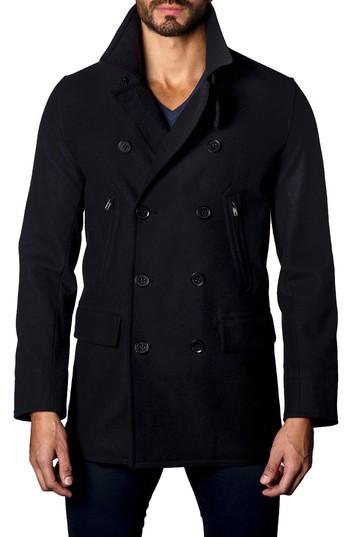 Men's Jared Lang Double-breasted Coat, Size - Blue
