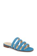 Women's Sole Society Saxten Strappy Slide Sandal .5 M - Blue