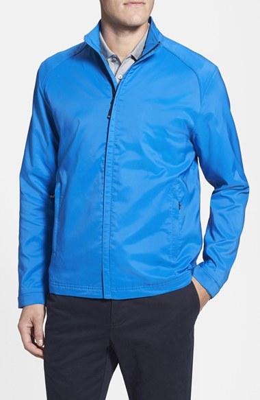 Men's Cutter & Buck 'blakely' Weathertec Wind & Water Resistant Full Zip Jacket - Blue