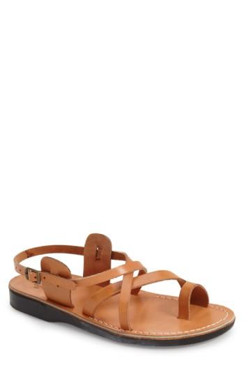 Men's Jerusalem Sandals 'the Good Shepherd' Leather Sandal -12.5us / 45eu - Brown