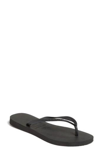 Women's Havaianas 'slim' Flip Flop /42 Br - Black