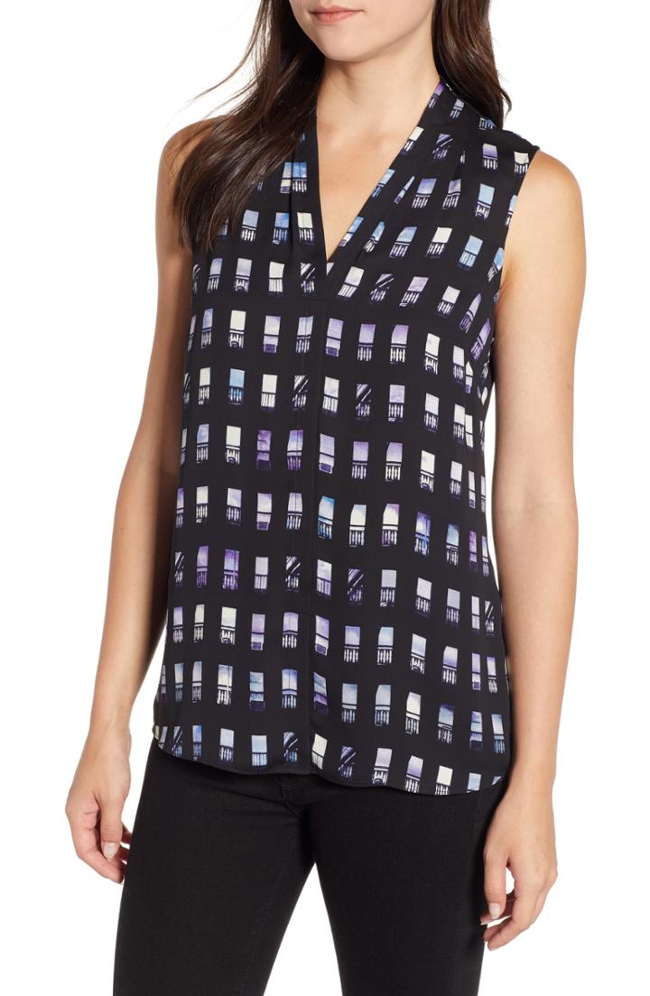 Women's Nic+zoe City Window Sleeveless Top - Black