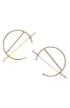 Women's Area Stars Danielle Circle & Bar Earrings