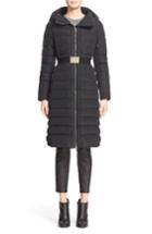 Women's Moncler 'imin' Water Resistant Belted Down Puffer Coat - Black