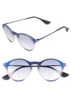 Women's Ray-ban 'youngster' 49mm Round Sunglasses - Blue/ Black