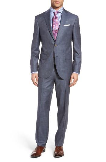 Men's David Donahue Ryan Classic Fit Windowpane Wool Suit