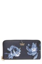 Women's Kate Spade New York Cameron Street Night Rose Lacey Faux Leather Wallet - Blue