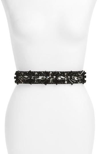 Women's Cara Crystal Flower Stretch Belt