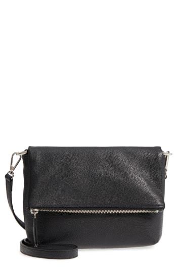 Nordstrom Ava Foldover Crossbody Bag - Black