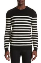 Men's Saint Laurent Stripe Wool Sweater - White