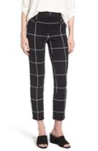 Women's Leith Windowpane Print Skinny Pants - Black