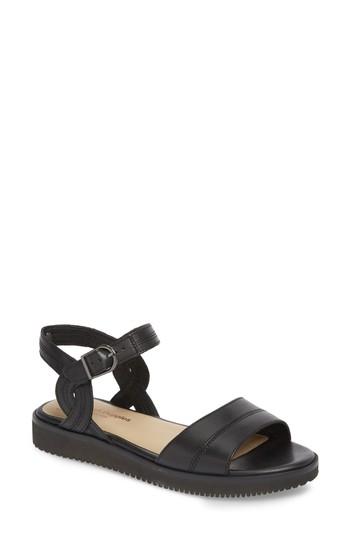 Women's Hush Puppies Quarter Strap Sandal .5 M - Black