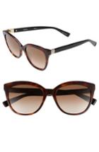Women's Max Mara Tile 55mm Cat Eye Sunglasses - Havana Black