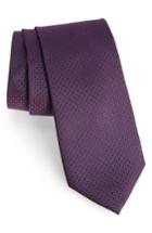 Men's Calibrate Ballard Solid Silk Tie, Size - Purple