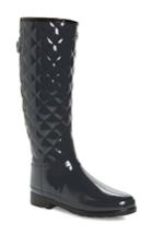 Women's Hunter Original Refined High Gloss Quilted Rain Boot M - Grey