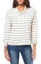 Women's O'neill Cherie Stripe Funnel Neck Sweatshirt - Ivory
