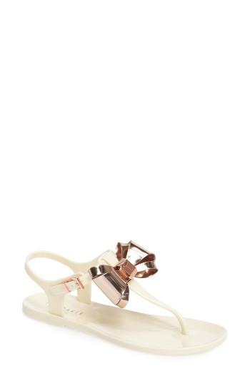 Women's Ted Baker London Ainda Slingback Bow Sandal M - White