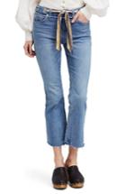 Women's Free People Belt Out High Waist Crop Bootcut Jeans - Blue