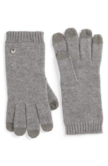 Women's Ugg 'luxe Smart' Tech Gloves, Size - Grey