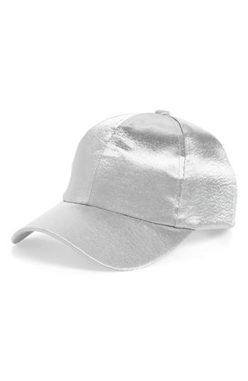Women's Evelyn K Satin Baseball Cap - Pink