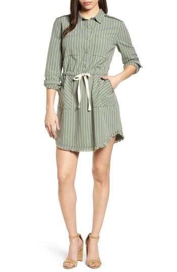 Women's Caslon Drawstring Waist Shirtdress - Green