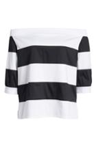 Women's Ming Wang Off The Shoulder Stripe Top