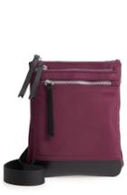 Lodis Los Angeles Zora Rfid Nylon & Leather Crossbody Bag - Purple