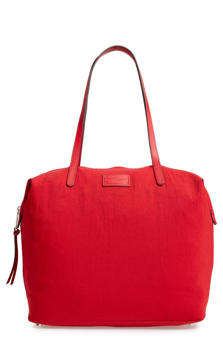 Rebecca Minkoff Washed Nylon Tote - Red
