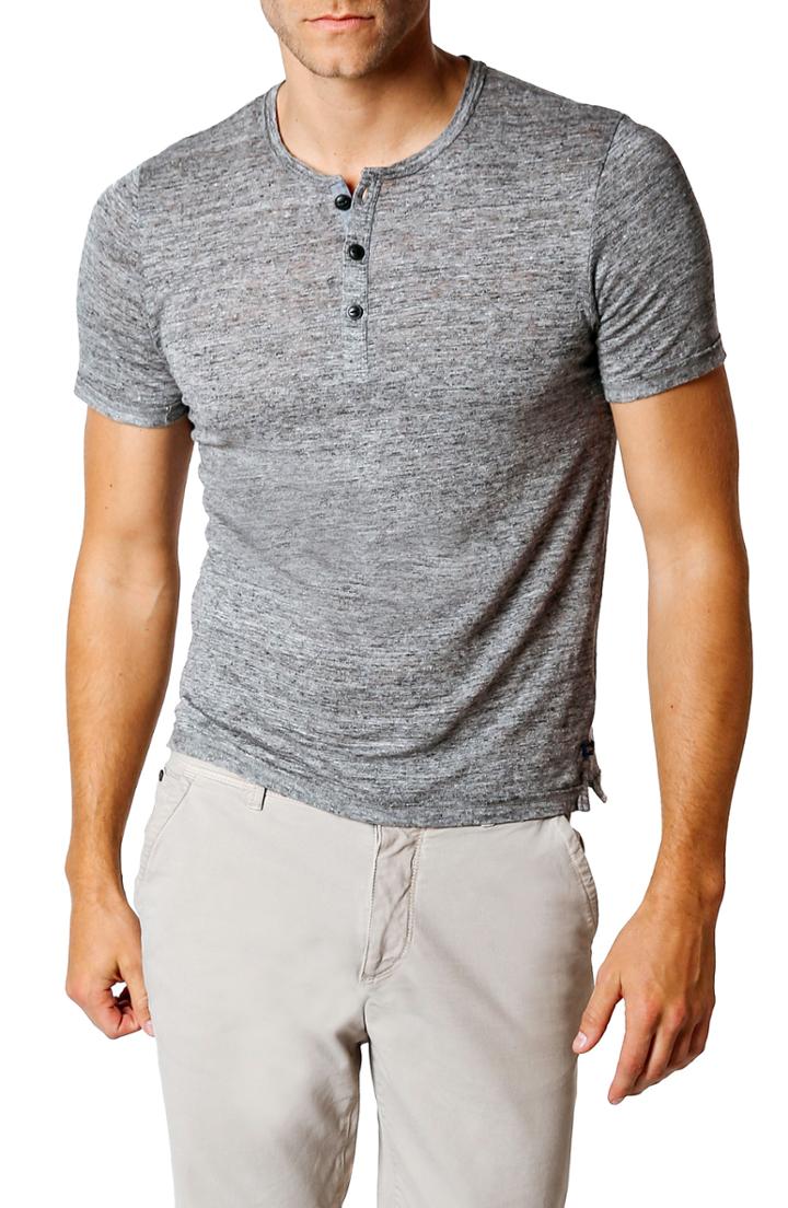 Men's Good Man Brand Trim Fit Heathered Jersey Henley