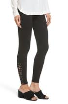 Women's Lace-up Grommet Legging - Black