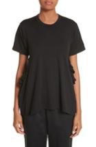 Women's Comme Des Garcons Ruffle Detail Tee - Black