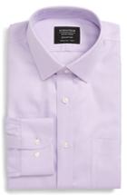 Men's Nordstrom Men's Shop Smartcare(tm) Trim Fit Herringbone Dress Shirt .5 - 34/35 - Purple