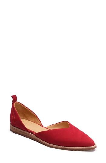 Women's Bill Blass Sybil Pointy Toe Flat M - Red