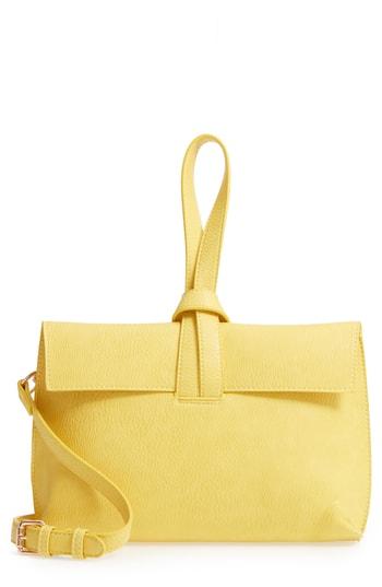 Street Level Pull Through Wristlet/crossbody Bag - Yellow