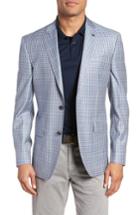 Men's Ted Baker London Jay Trim Fit Gingham Wool Sport Coat R - Grey
